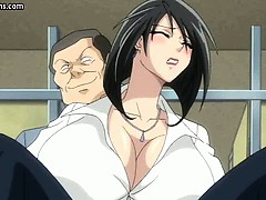 Big titted anime gets anally fucked