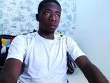 Erotic black gay dude jerking off his huge hard black dick