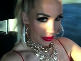Big Boobed Blonde Masturbates With A Dildo In The Bathroom