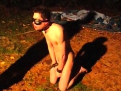 Obedient Soldier Outdoor BDSM Spanking Session