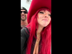 Amateur redhead Milf sucks and fucks a guy