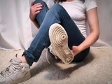 Brunette solo honey shows her masturbating skills