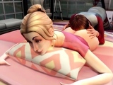 Hot 3D redhead licking a pussy while getting fucked