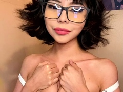 Wet Tattooed Raven Babe Sahron With Big Boobs Masturbates