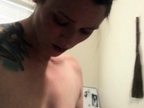 Cute amateur brunette naughty in solo jerking show on camera