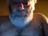 Hairy NY Bear Strokes on Webcam
