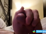Hairy Bear Jerks Off in a Hotel Room and Cums Hard