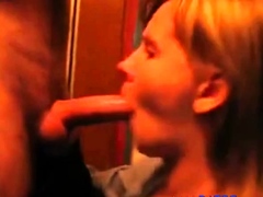 Blonde Amateur's Blowjob Ends With Cum in Her Mouth