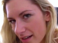 German Amateur Blonde In Bikini Blowjob And Facial